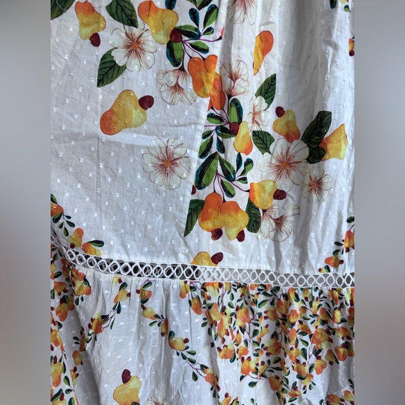 NEW Farm Rio Off White Cashew Crossed Back Dress Mix Print Sz: Large $275 - Picture 5 of 12